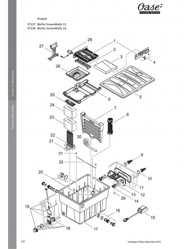 Biotec Screenmatic 12 Oase (pièces détachées)