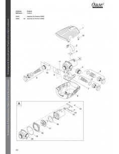 Pompe Aquamax Eco Premium 20000 Oase (pièces détachées)