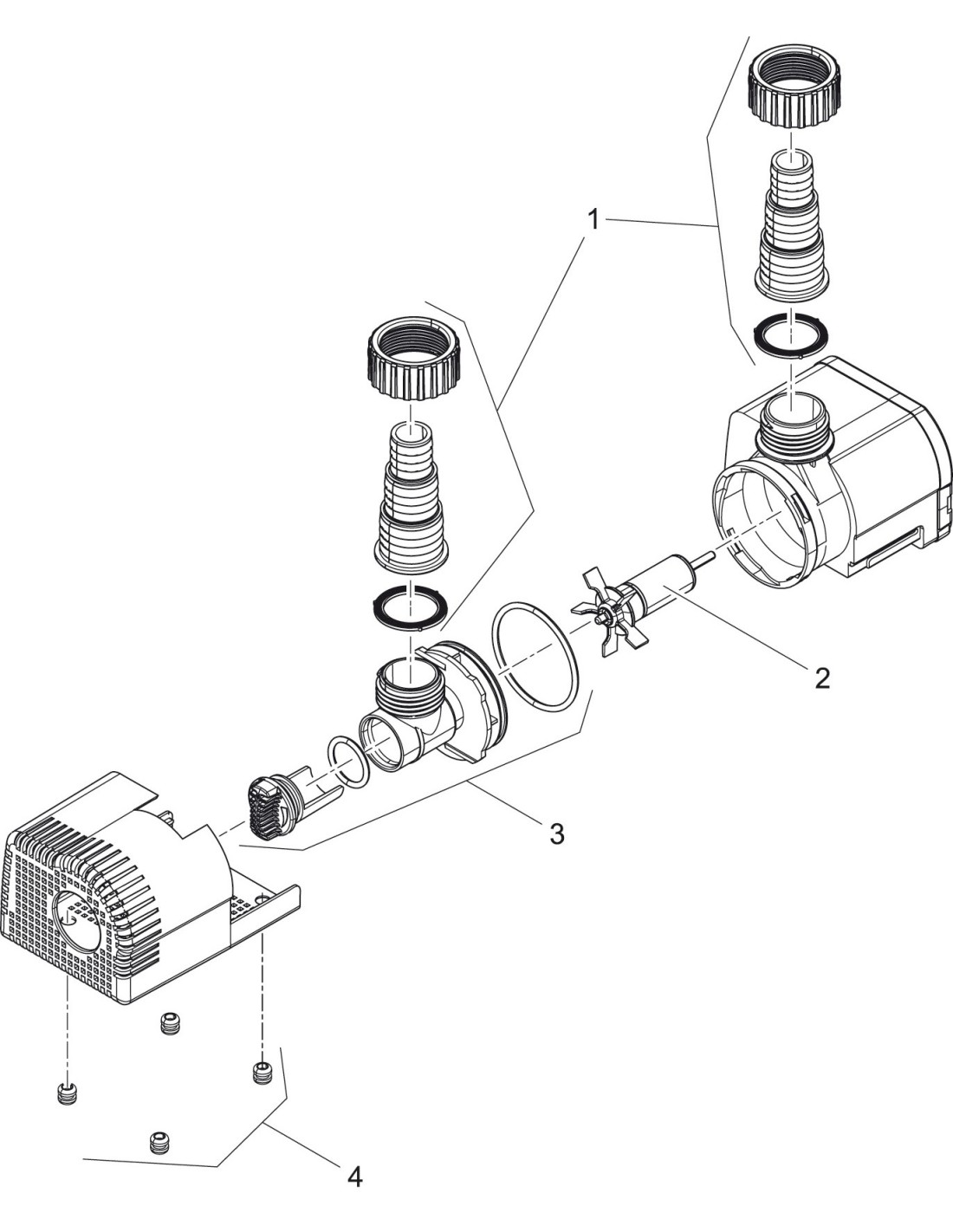 Pompe Aquarius Universal 1000 Oase (pièces détachées)